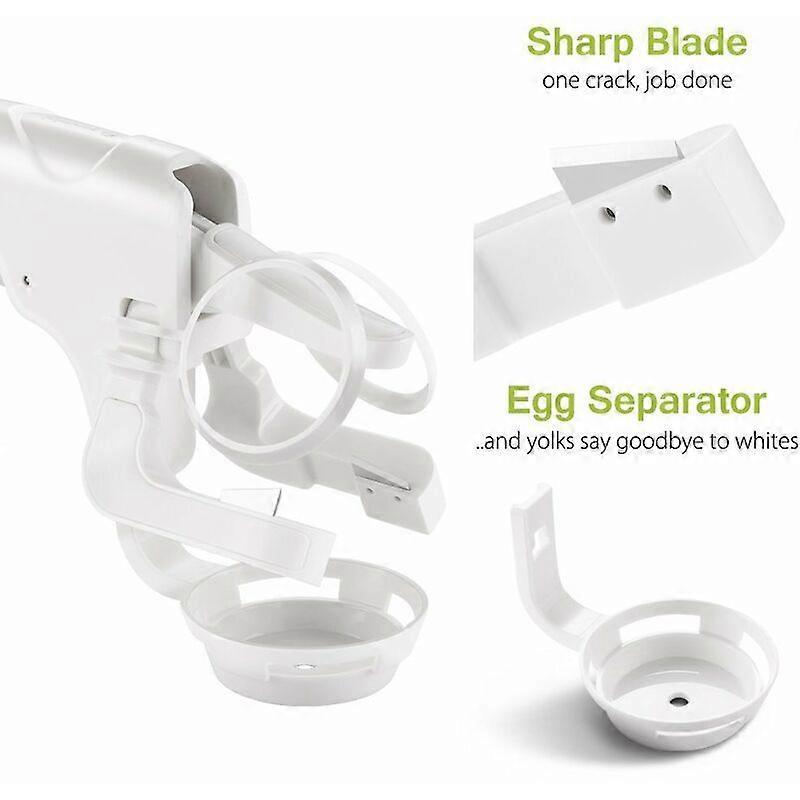 Eggs Splinterless Egg Cracker Kitchen Gift Gadget Egg Yolk White Protein Separator Kitchen Tool V1263-JX-2691