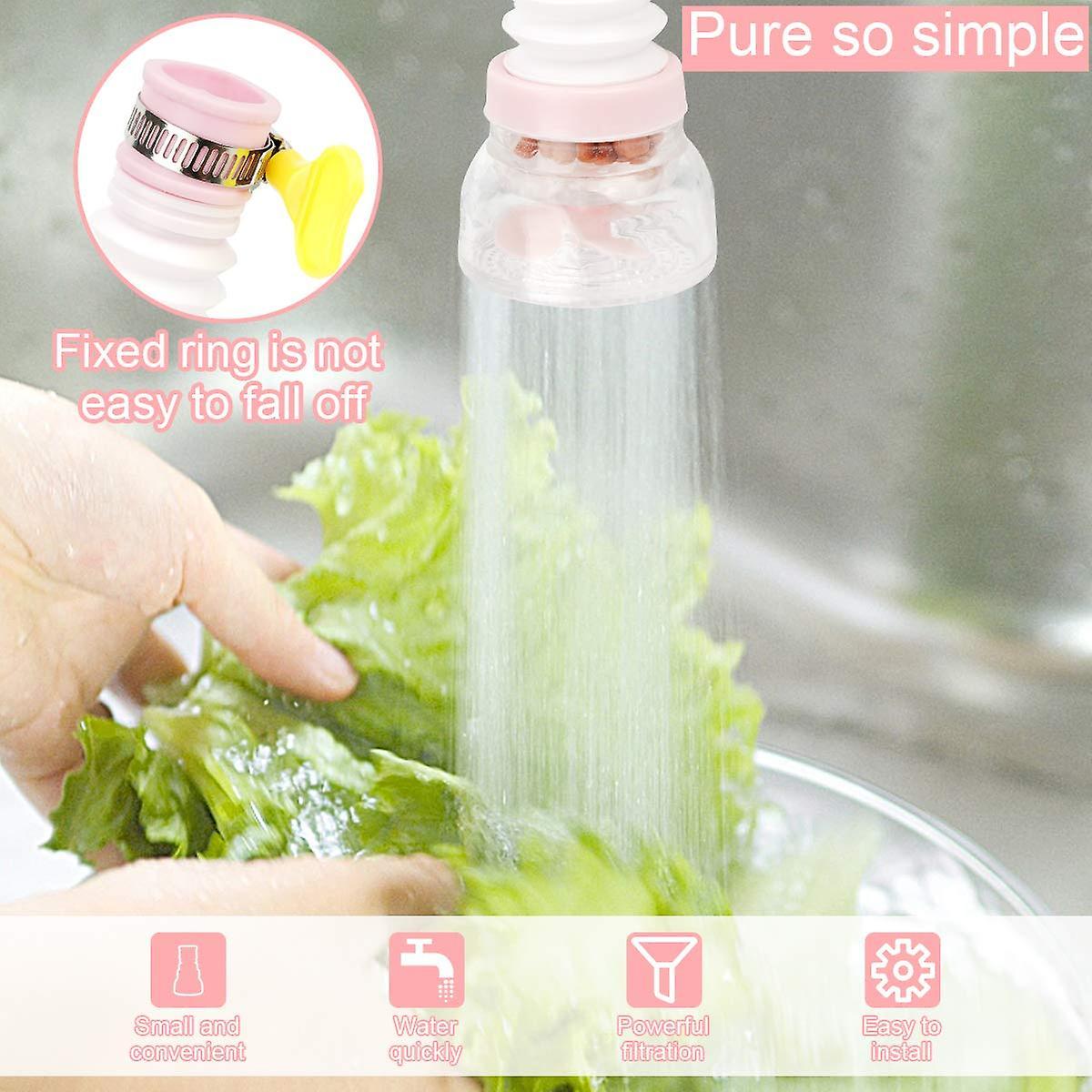 Kitchen Faucet, 3 Pcs Mini 360 Degree Rotating Faucet Water Filter 360 Kitchen Faucet Water Filter V1263-JX-2698
