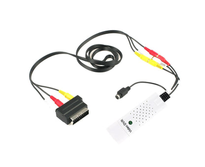 USB 2.0 Audio Video Grabber Scheda Capture VHS Card to DVD Adapter Converter - Black V1263-JX-270