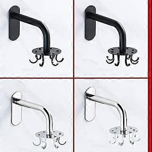 Kitchen Utensil Holder 360 Rotating Storage Hook, 8 Under Cabinet Hooks Kitchen Utensil V1263-JX-2703