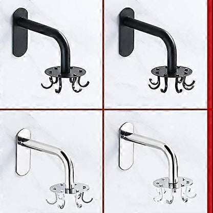 Kitchen Utensil Holder 360 Rotating Storage Hook, 8 Under Cabinet Hooks Kitchen Utensil V1263-JX-2703