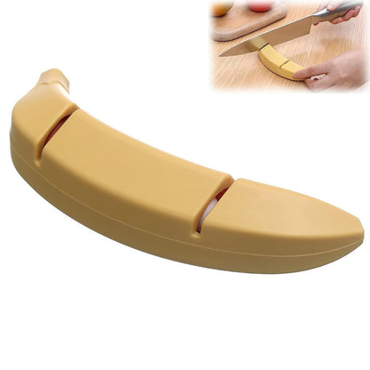 Knife Sharpener, Manual Knife Sharpener, Kitchen Knife Sharpener, Two-stage Knife Sharpener, Banana V1263-JX-2705