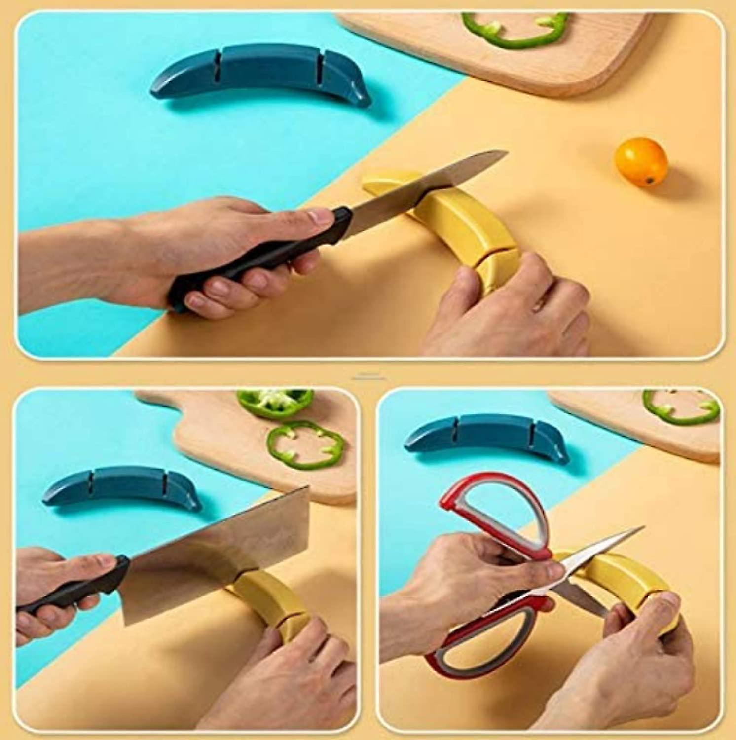 Knife Sharpener, Manual Knife Sharpener, Kitchen Knife Sharpener, Two-stage Knife Sharpener, Banana V1263-JX-2705