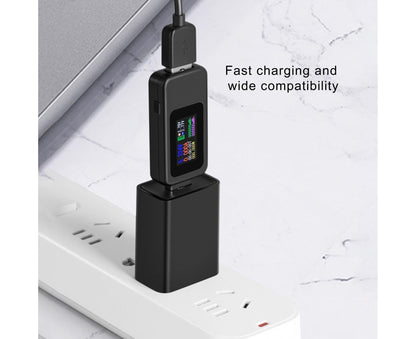 USB Tester LCD Digital Display Rapid Identification Plug And Play 160-Degree Wide Viewing Angle 65W/120W V1263-JX-271
