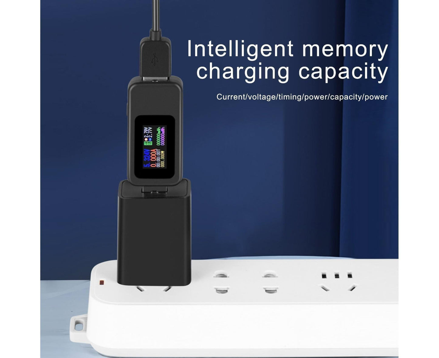 USB Tester LCD Digital Display Rapid Identification Plug And Play 160-Degree Wide Viewing Angle 65W/120W V1263-JX-271