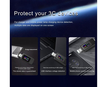 USB Tester LCD Digital Display Rapid Identification Plug And Play 160-Degree Wide Viewing Angle 65W/120W V1263-JX-271