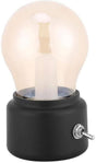 Retro Led Night Light Usb Rechargeable Table Lamp Bedside Lamp For Bedroom, Hallway, Kitchen,(black) V1263-JX-2713