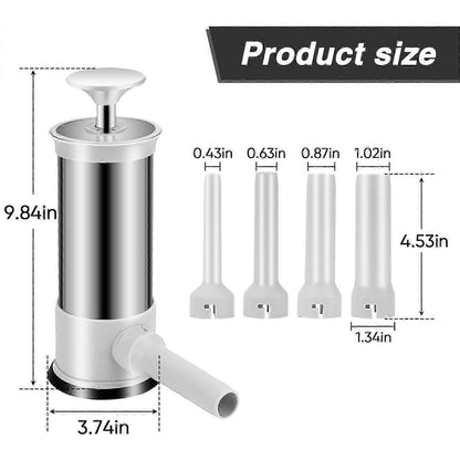 Sausage Stuffer, Kitchen Homemade Sausage Machine with 4 Stuffing Tubes, Vertical Sausage Maker Fast Sausage V1263-JX-2714