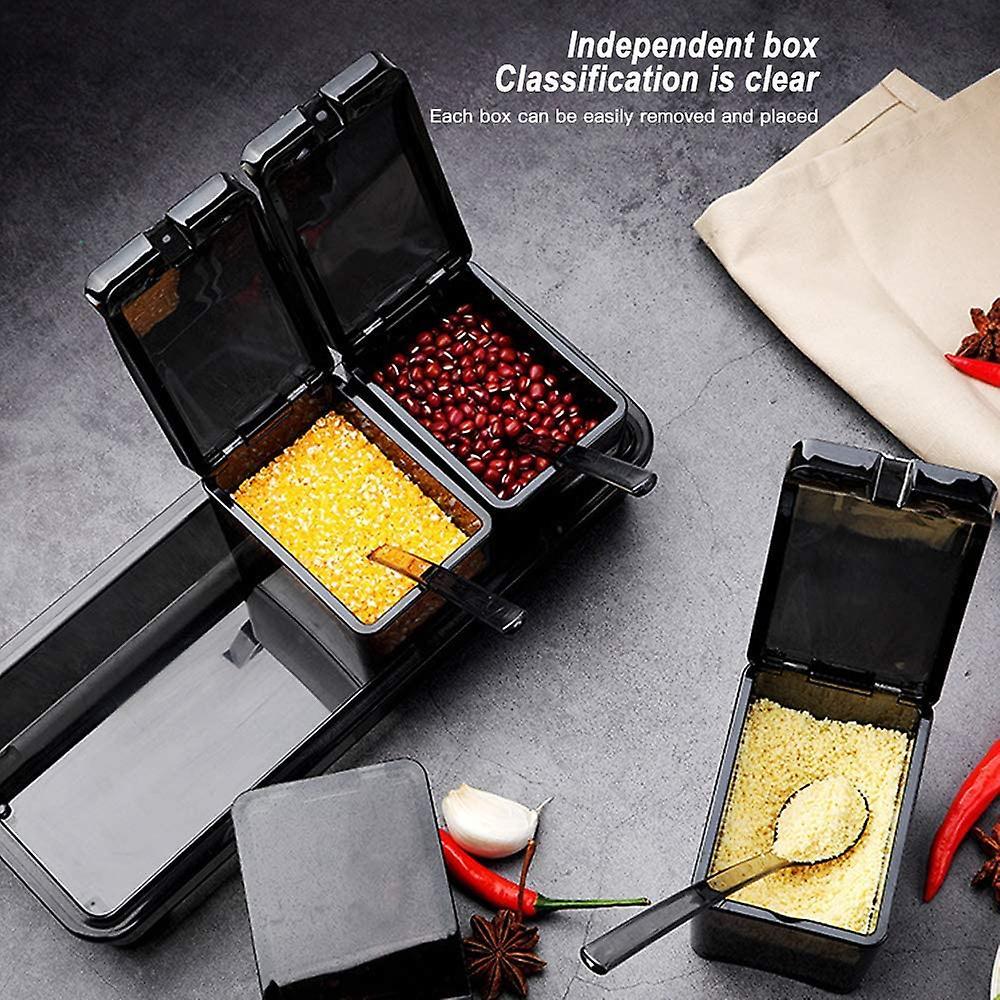 Set Of Condiment Boxes With 4 Removable Compartments For The Kitchen, Condiments V1263-JX-2715