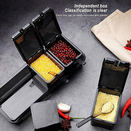 Set Of Condiment Boxes With 4 Removable Compartments For The Kitchen, Condiments V1263-JX-2715