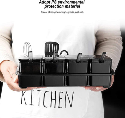 Set Of Condiment Boxes With 4 Removable Compartments For The Kitchen, Condiments V1263-JX-2715