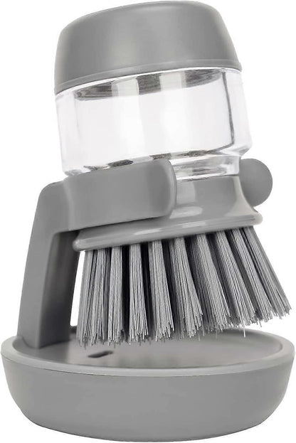 Soap Brush with Organizer, Kitchen Dish Brush Set for Cleaning Pots and Pans (Grey) V1263-JX-2716