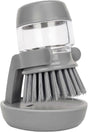 Soap Brush with Organizer, Kitchen Dish Brush Set for Cleaning Pots and Pans (Grey) V1263-JX-2716