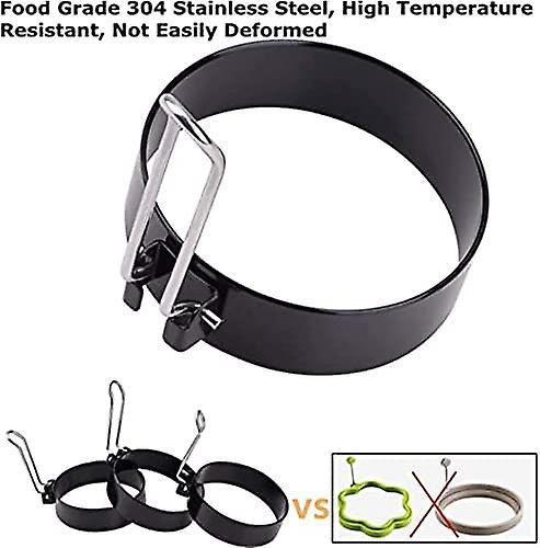 Stainless Steel Egg Rings, Omelette Mold, Non-Stick Egg Rings with Folding Handles, Round Egg Rings V1263-JX-2718