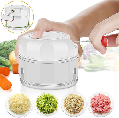 Vegetable Chopper, Mini Onion Chopper, Multi Chopper, Manual Small Onion Chopper, 170ml, White V1263-JX-2723