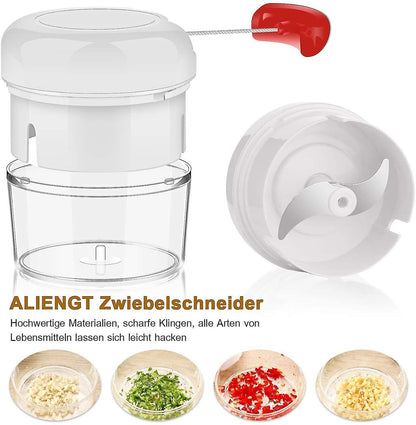 Vegetable Chopper, Mini Onion Chopper, Multi Chopper, Manual Small Onion Chopper, 170ml, White V1263-JX-2723