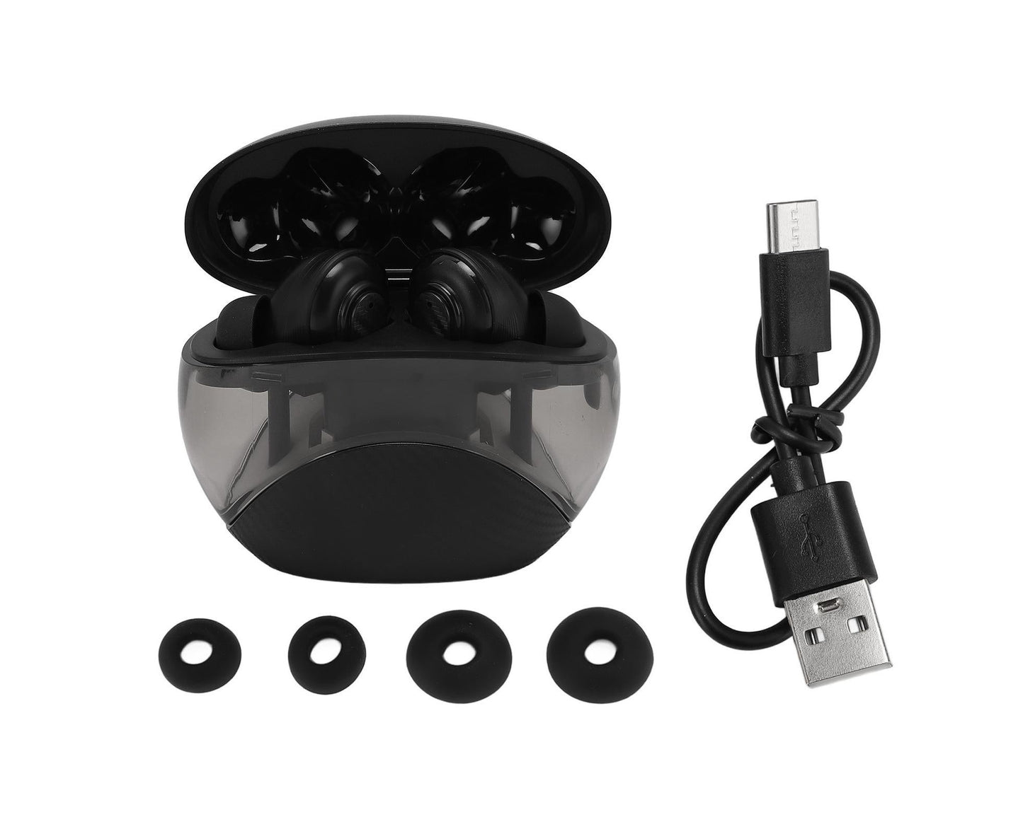 Language Translator Earbud Bluetooth 5.4 144 Online Languanges Translation Black V1263-JX-2728