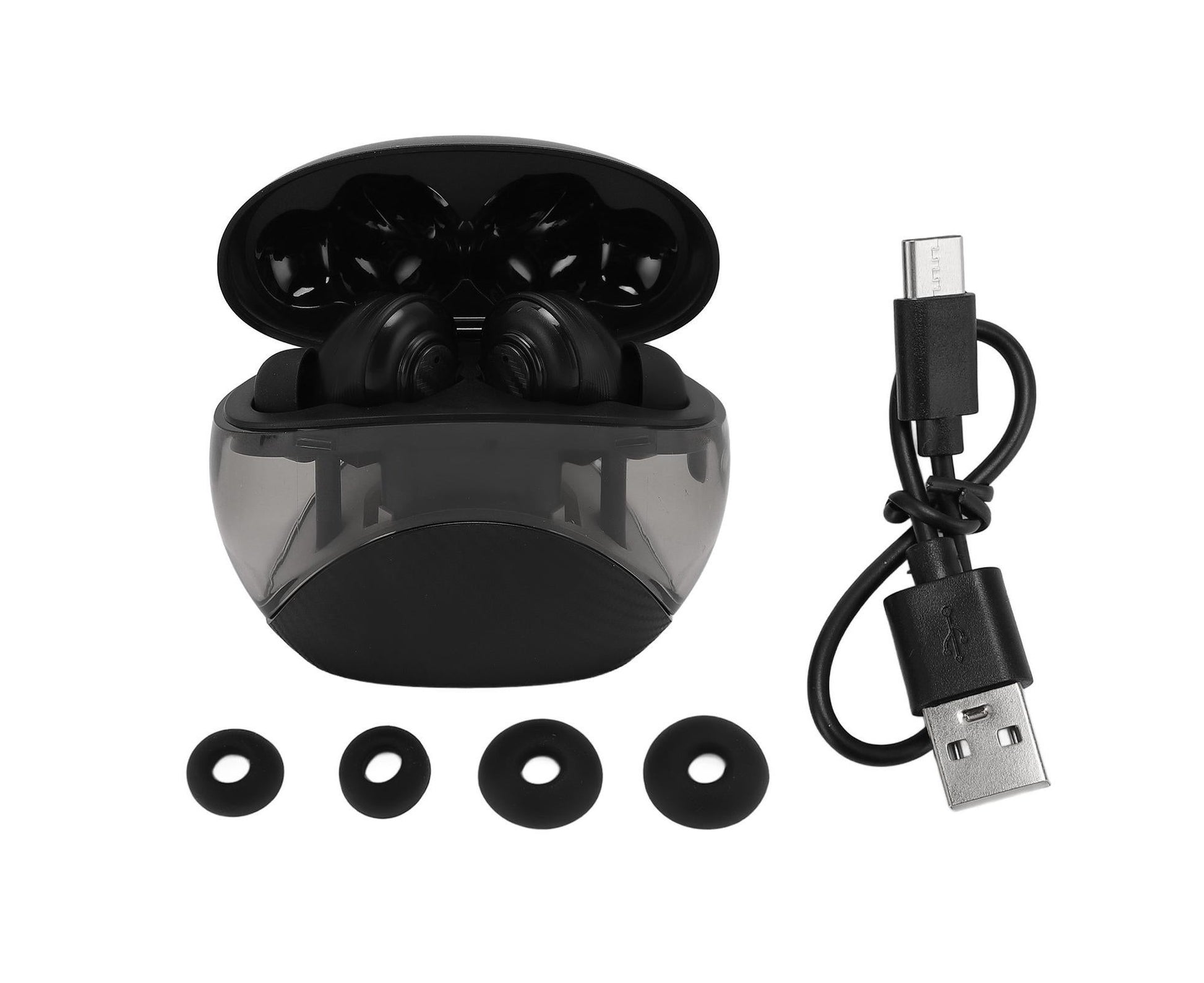 Language Translator Earbud Bluetooth 5.4 144 Online Languanges Translation Black V1263-JX-2728