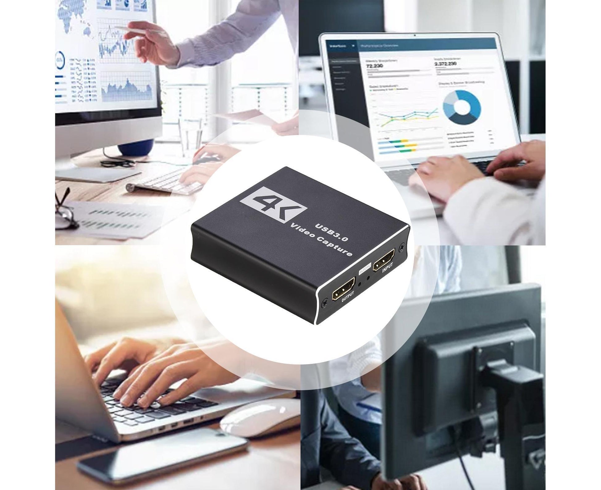 Video Capture Card 1080P High Speed 4K HDMI-compatible to USB3.0 Game Capture Device for Live Streaming - V1263-JX-273