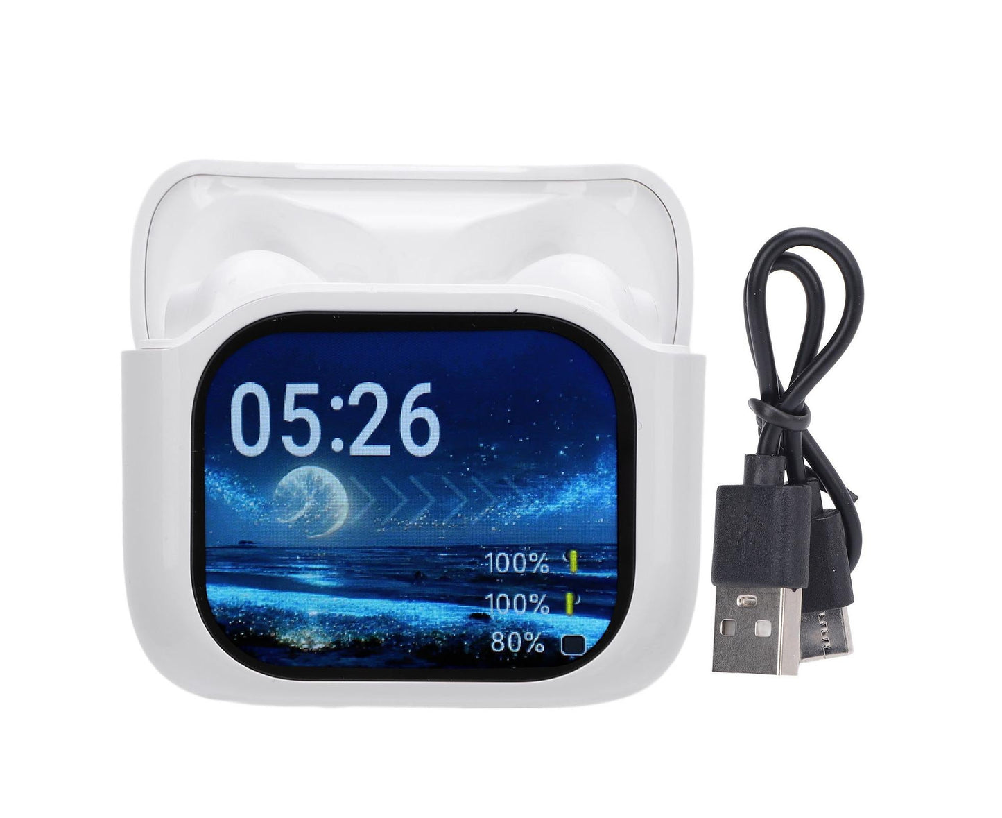 137 Languages Translator Earphones Bluetooth 5.4 ANC Noise Reduction with Charging Case IPX5 Water Resistant V1263-JX-2735