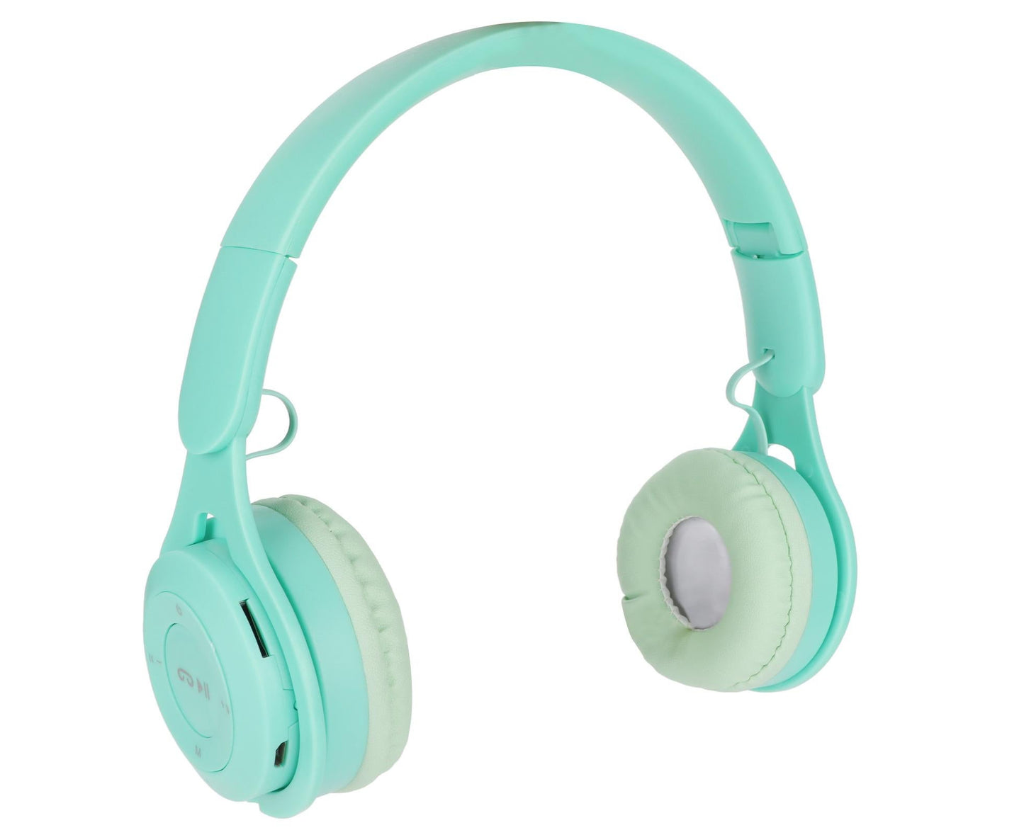 Y08 babies Headphone Macaron Stylish Stereo Sound Foldable Plug in Card Bluetooth Over Ear Headphones Green V1263-JX-2736