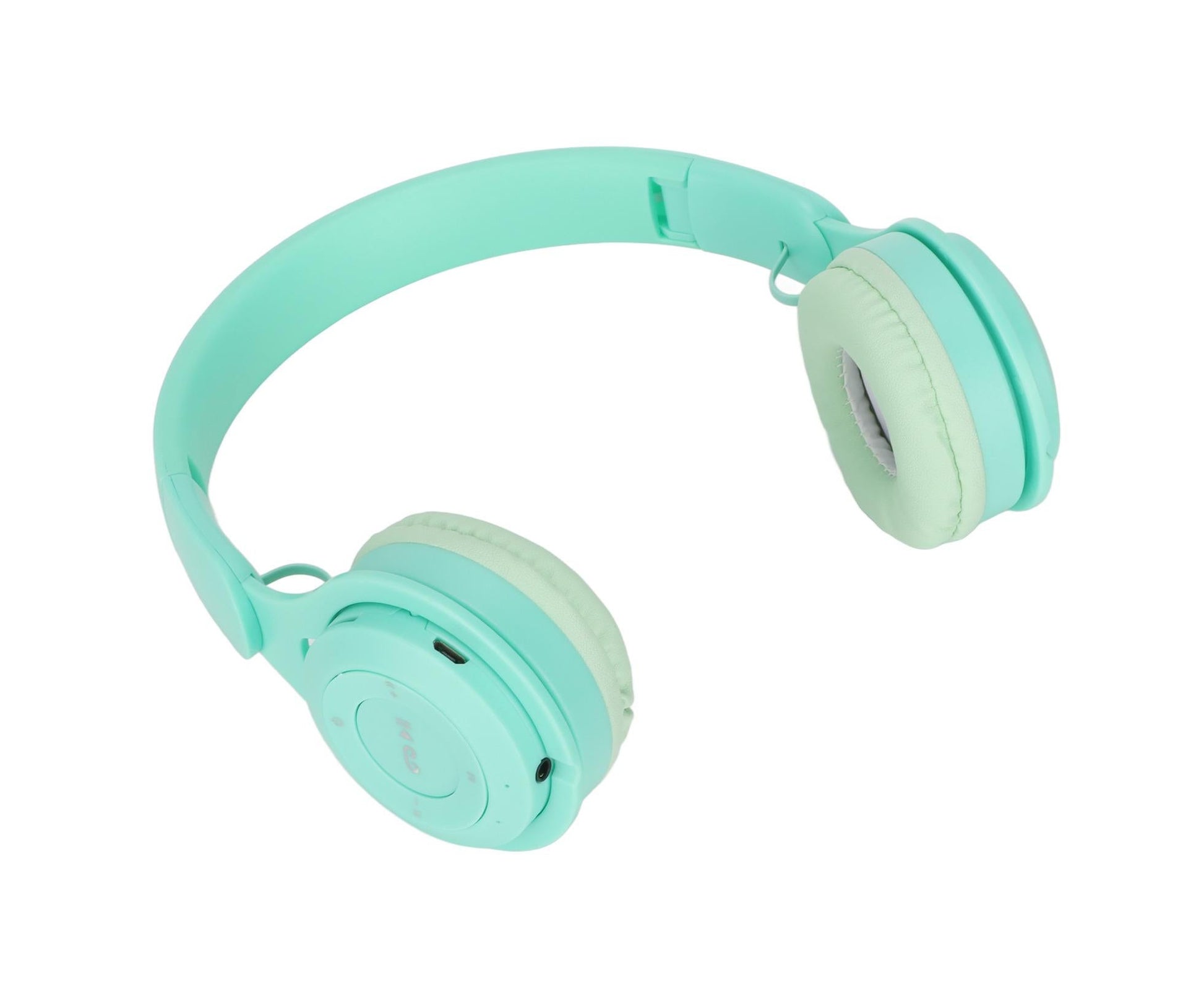 Y08 babies Headphone Macaron Stylish Stereo Sound Foldable Plug in Card Bluetooth Over Ear Headphones Green V1263-JX-2736