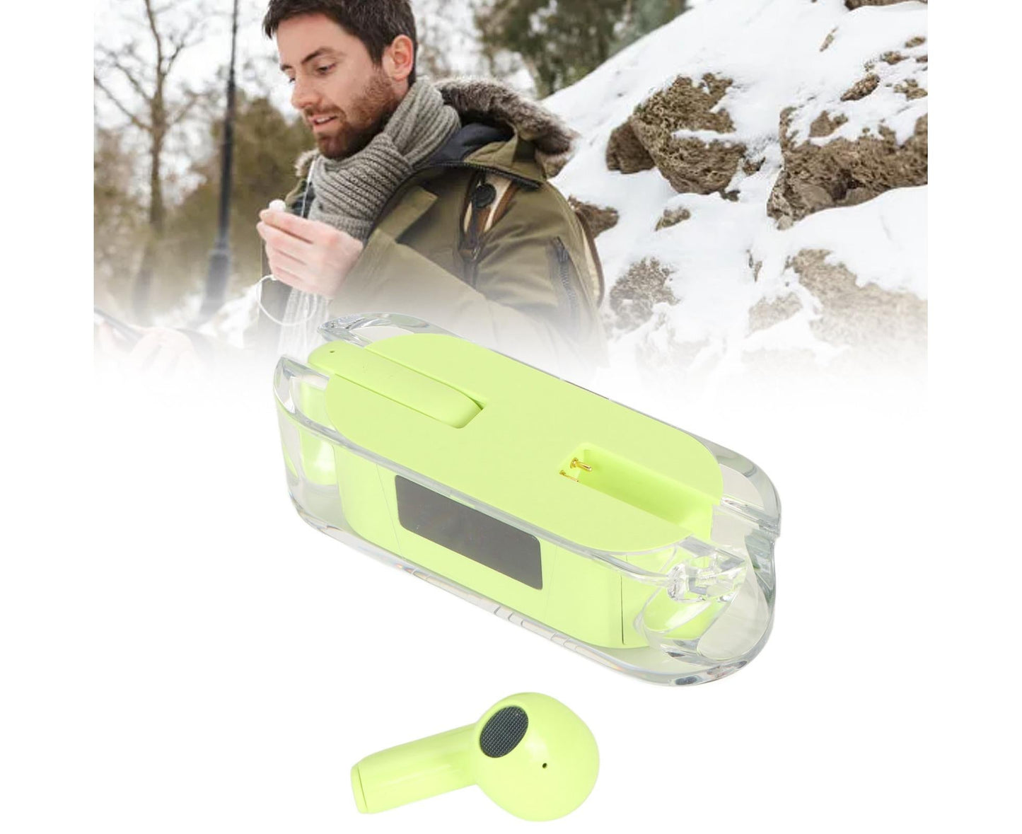 Translator Earbuds Bluetooth 5.3 144 Languages Real Time Translation Earphones with Digital Power Display for V1263-JX-2738