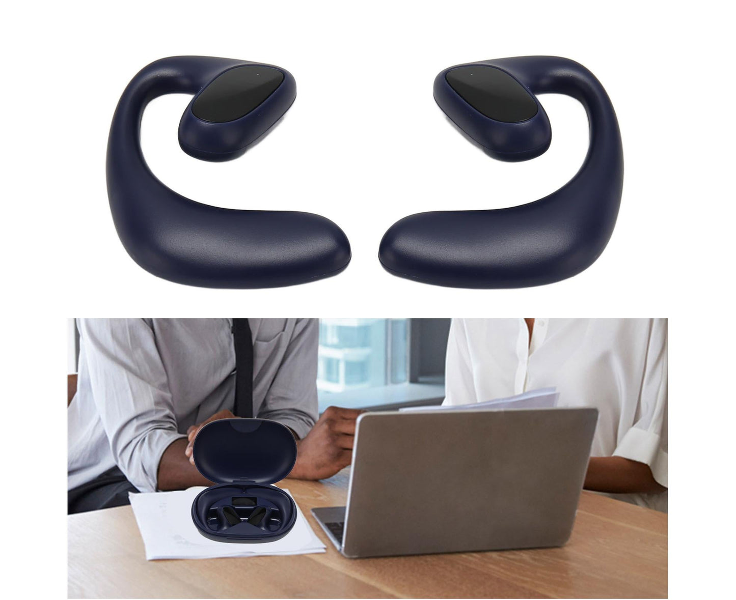 Bluetooth Translator Headphones 144 Languages Stereo Translation Earphone with Charging Case for Android IOS V1263-JX-2742