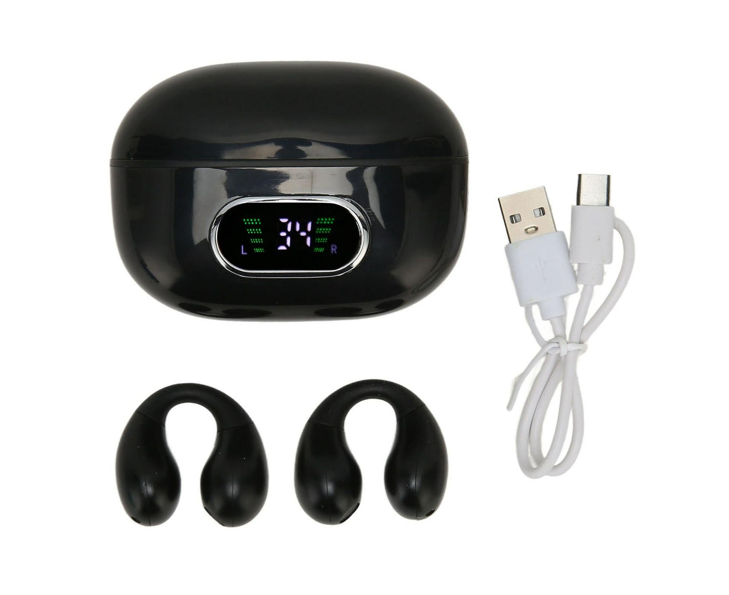 Bluetooth Translator Earphone 144 Languages Stereo Clip On Translation Earbuds with Charging Case for Android V1263-JX-2743