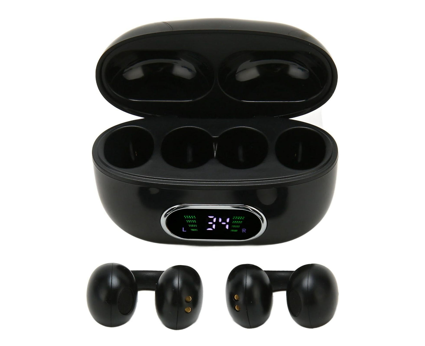 Bluetooth Translator Earphone 144 Languages Stereo Clip On Translation Earbuds with Charging Case for Android V1263-JX-2743