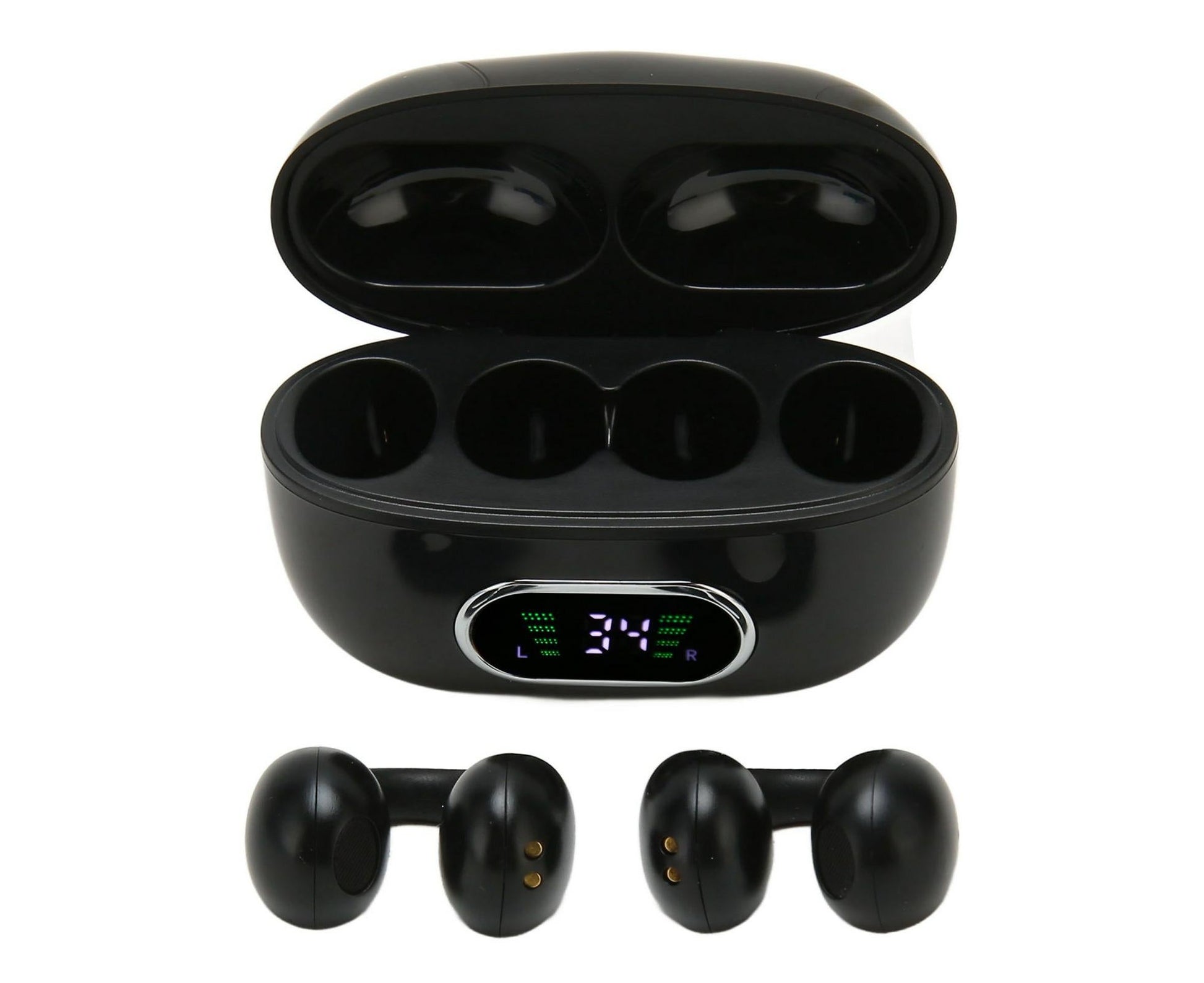 Bluetooth Translator Earphone 144 Languages Stereo Clip On Translation Earbuds with Charging Case for Android V1263-JX-2743
