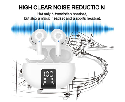 Translator Earbuds Real-Time Language Headphones with BT Connectivity Translation in Over 100 Languages V1263-JX-2746