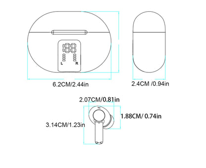 Translator Earbuds Real-Time Language Headphones with BT Connectivity Translation in Over 100 Languages V1263-JX-2746