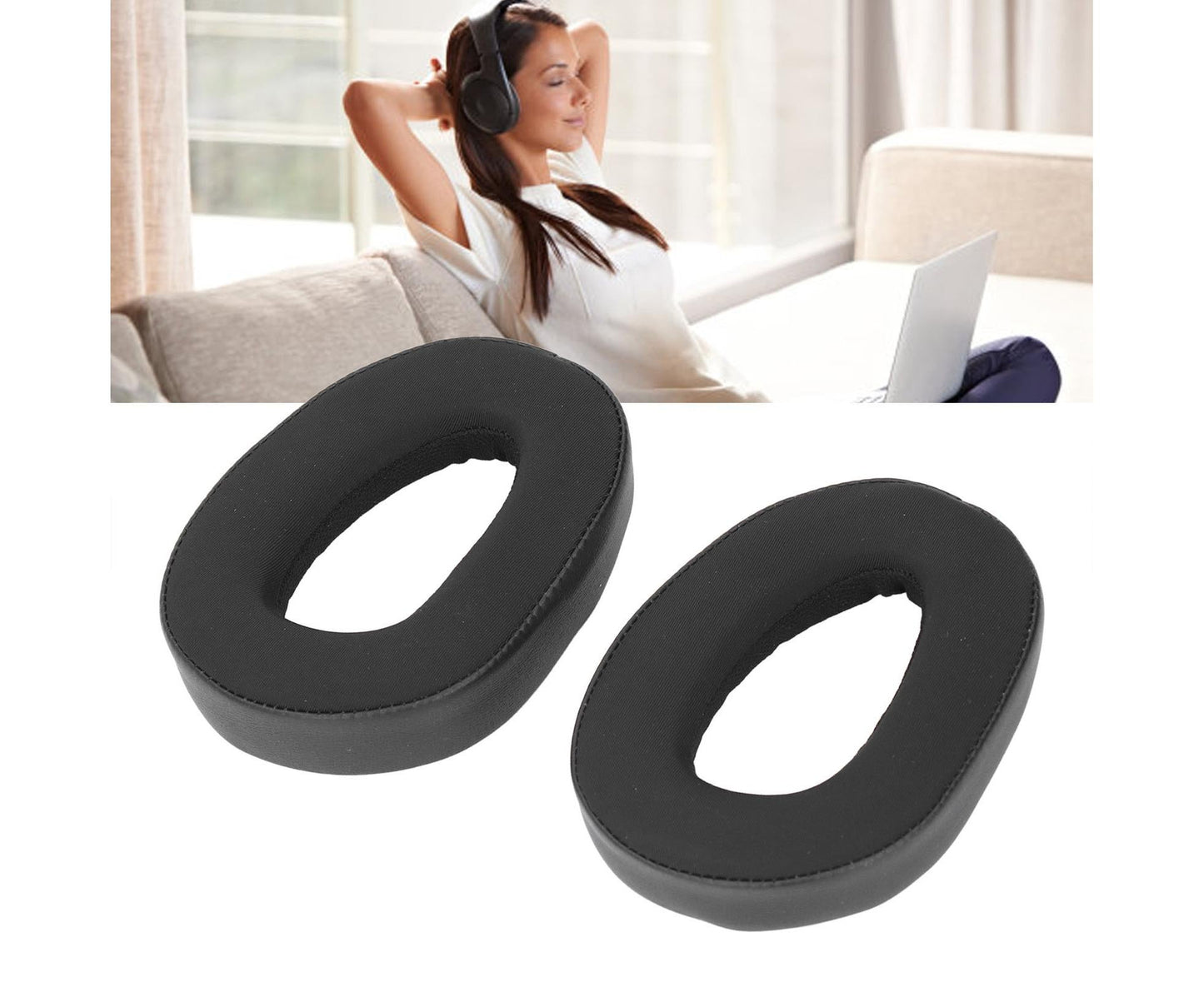 Cooling Gel Ear Pads Memory Sponge Cushions Replacement Accessories for EPOS H3 PRO Hybrid Headphone V1263-JX-2750