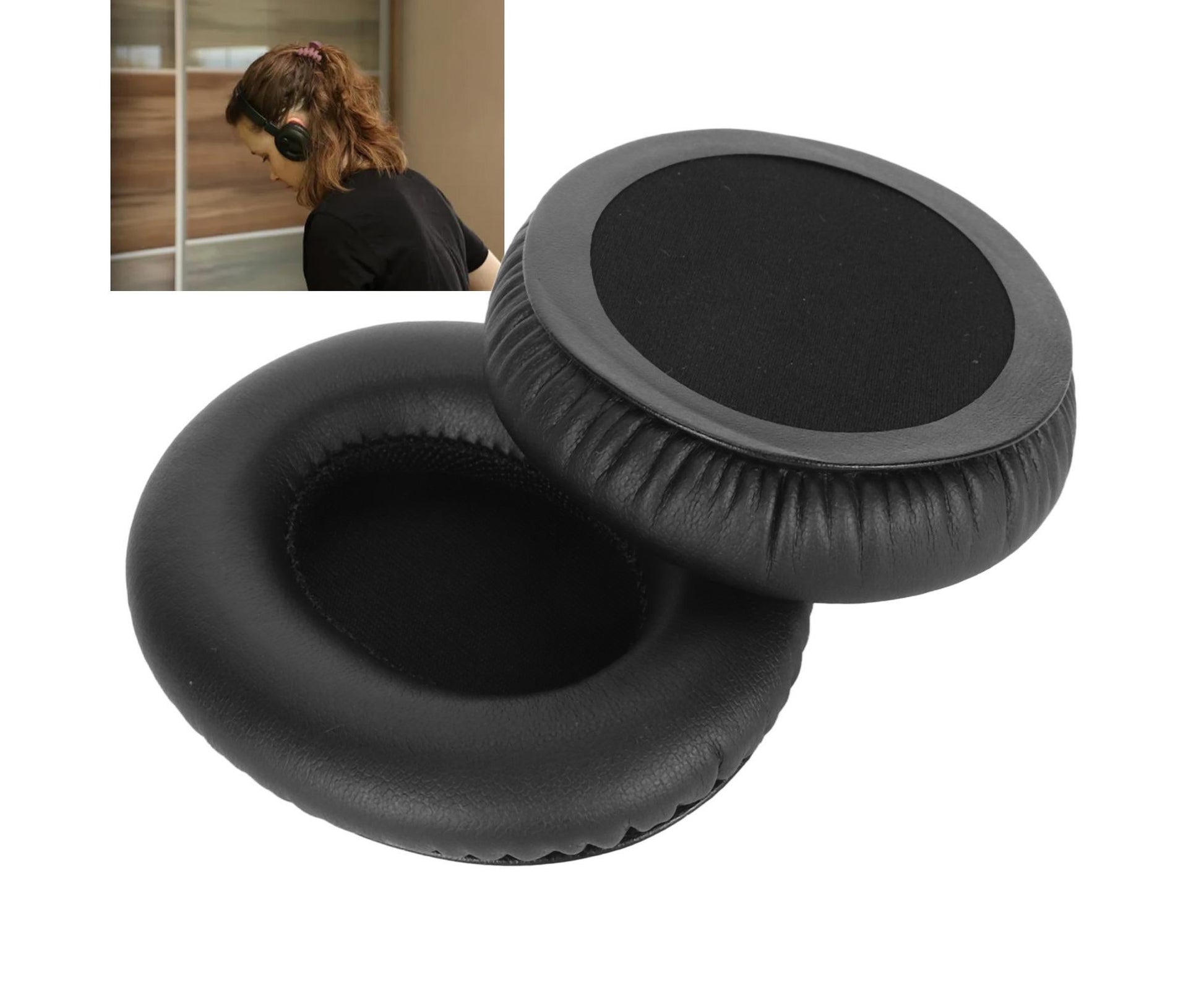 Replacement Ear Pads Professional Protein Leather High Elasticity Comfortable Headphone Cushions for Mpow 059 V1263-JX-2753