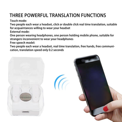 Language Translator Earbuds Bluetooth 5.3 144 Languages Online Translation Translator Earphones for Music and V1263-JX-2754
