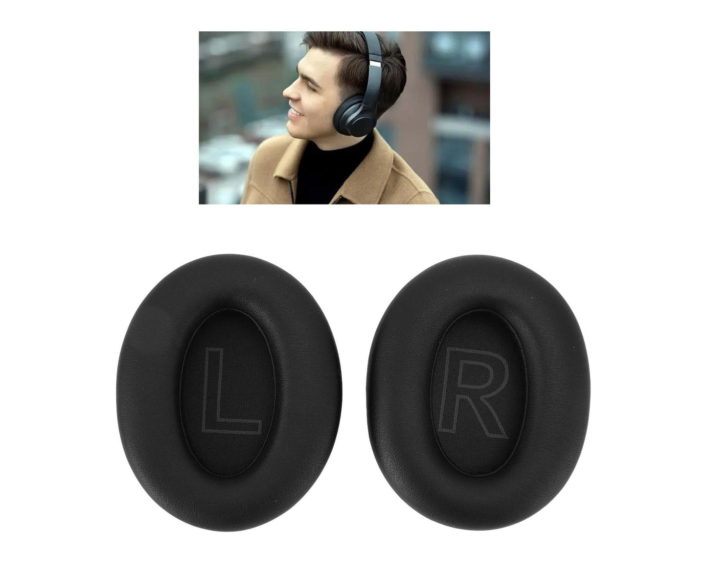 Replacement Ear Pads Soft Comfortable Cushions for Anker Soundcore Life Q20 BT Q20+ Headphones V1263-JX-2763