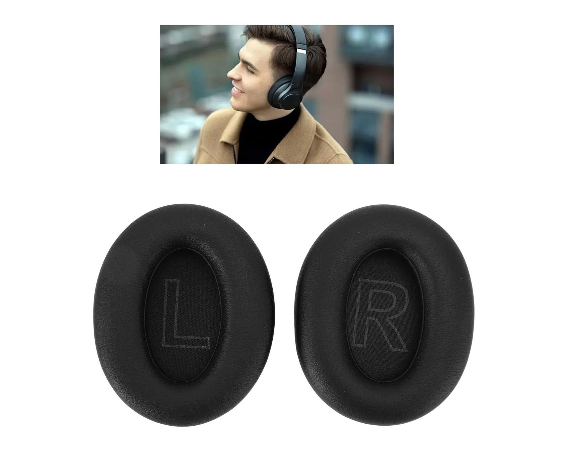 Replacement Ear Pads Soft Comfortable Cushions for Anker Soundcore Life Q20 BT Q20+ Headphones V1263-JX-2763