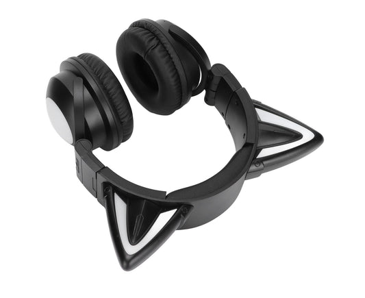 Cat Ear Bluetooth Headset Stereo Headset with Microphone LED Cute Cat Headset for Girls babies V1263-JX-2769