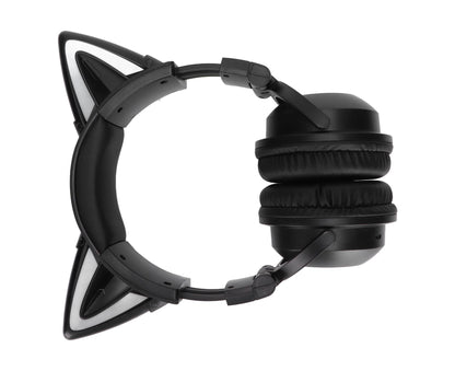 Cat Ear Bluetooth Headset Stereo Headset with Microphone LED Cute Cat Headset for Girls babies V1263-JX-2769