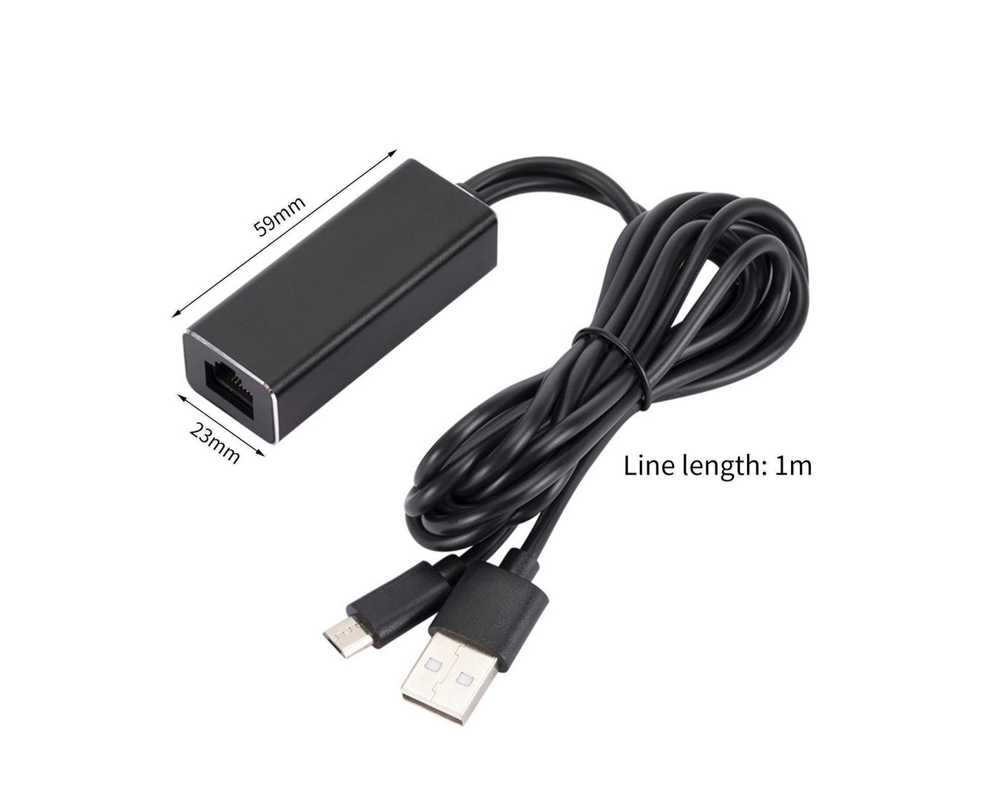 Wired Network Card High-speed Anti-interference Plug Play Micro USB2.0 10/100Mbps External WiFi Network Card V1263-JX-277