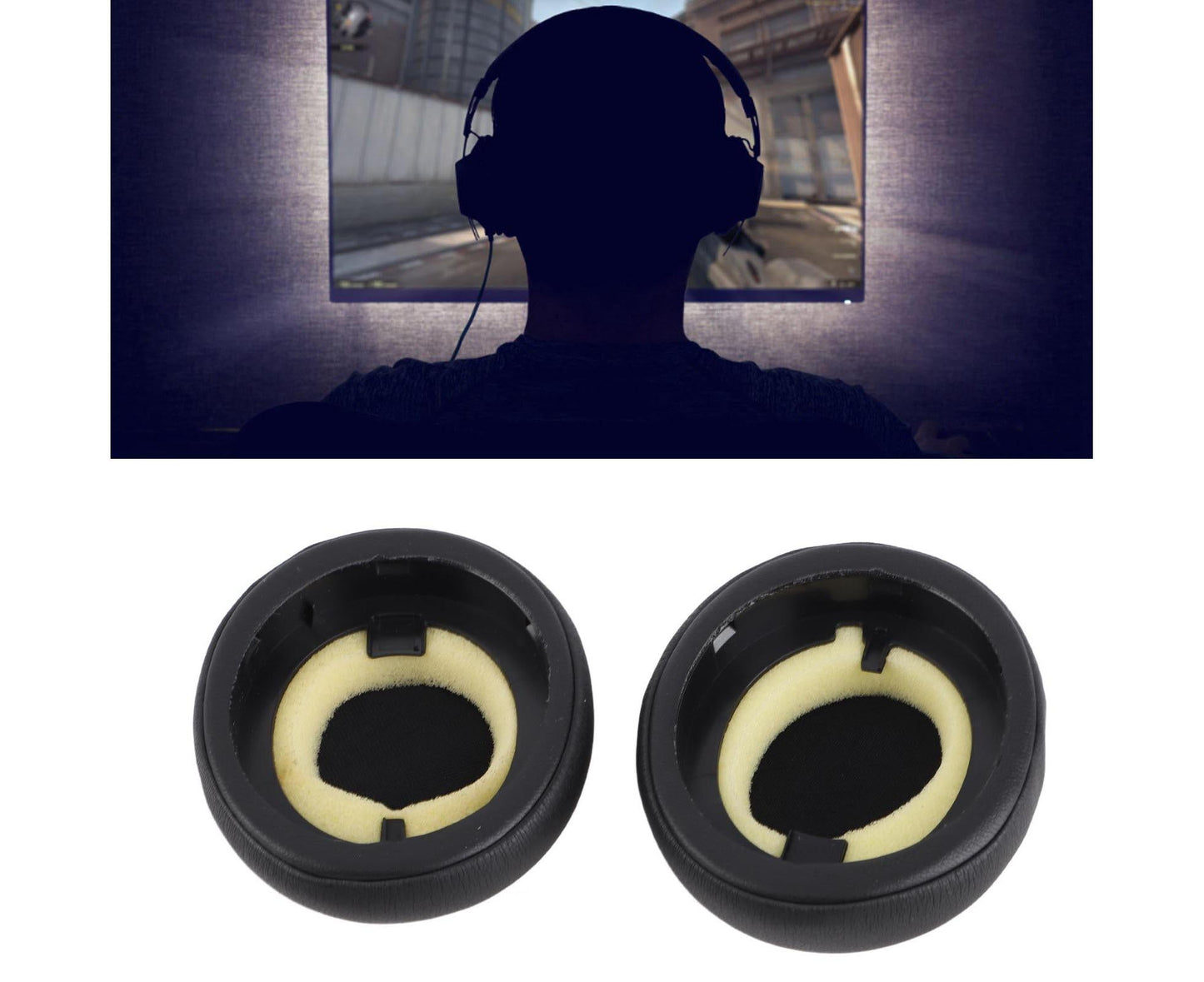 Headphone Earpads Professional Protein Leather Replacement Ear Pad Cushions for ELITE 45h Headphones V1263-JX-2776