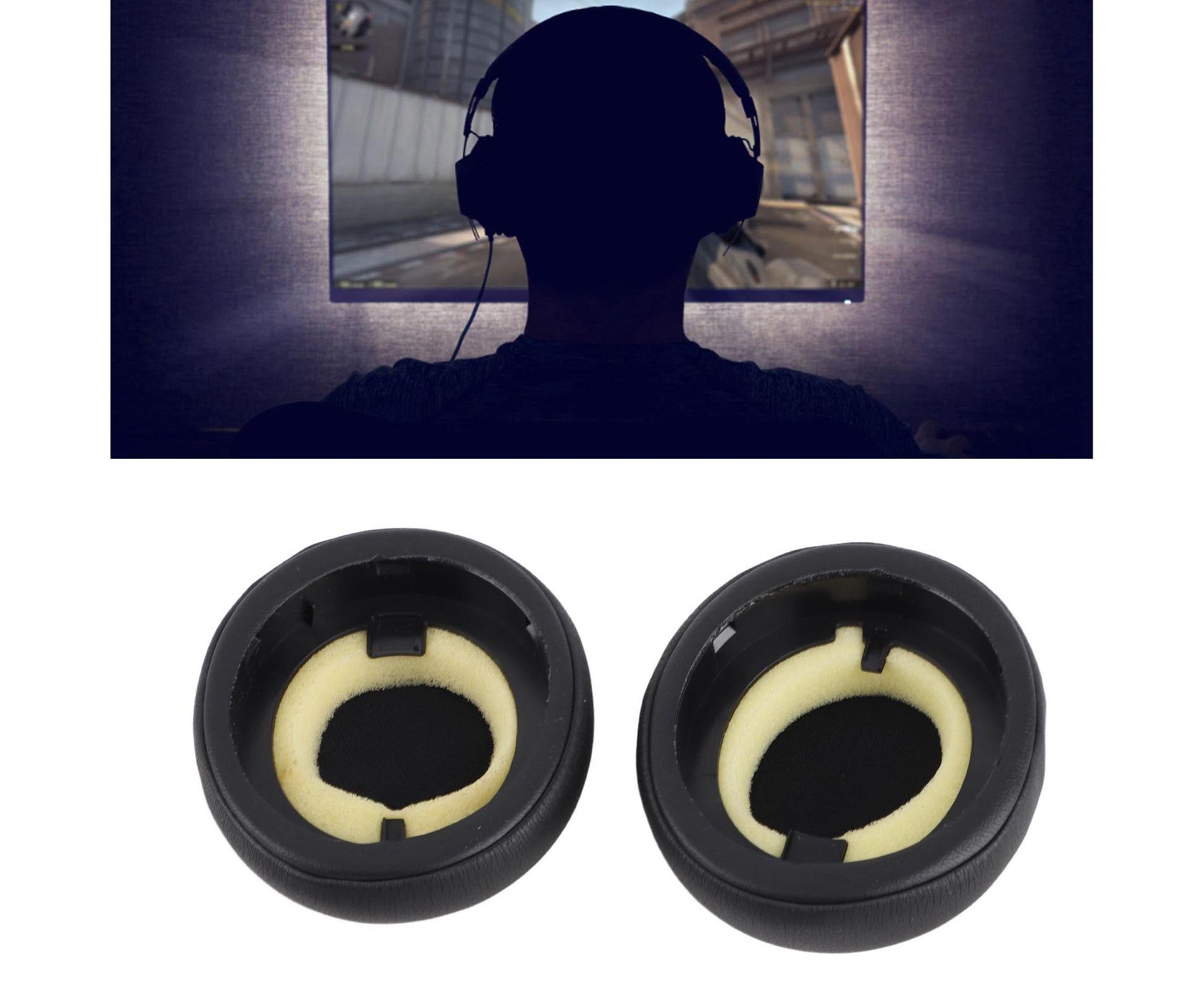Headphone Earpads Professional Protein Leather Replacement Ear Pad Cushions for ELITE 45h Headphones V1263-JX-2776