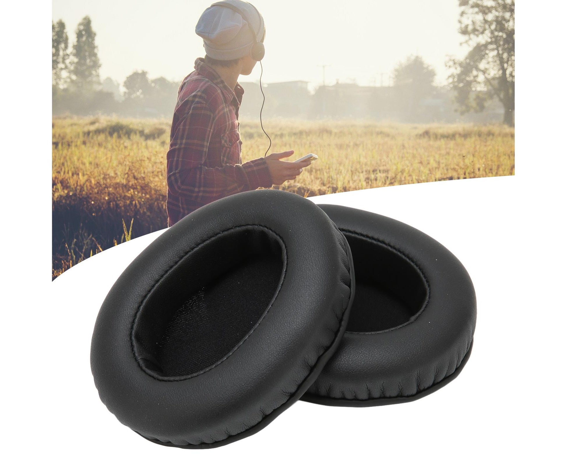 Ear Pad Professional Upgraded Protein Leather Headset Cushion Replacement for ASUS ROG STRIX Fusion 300 500 V1263-JX-2777