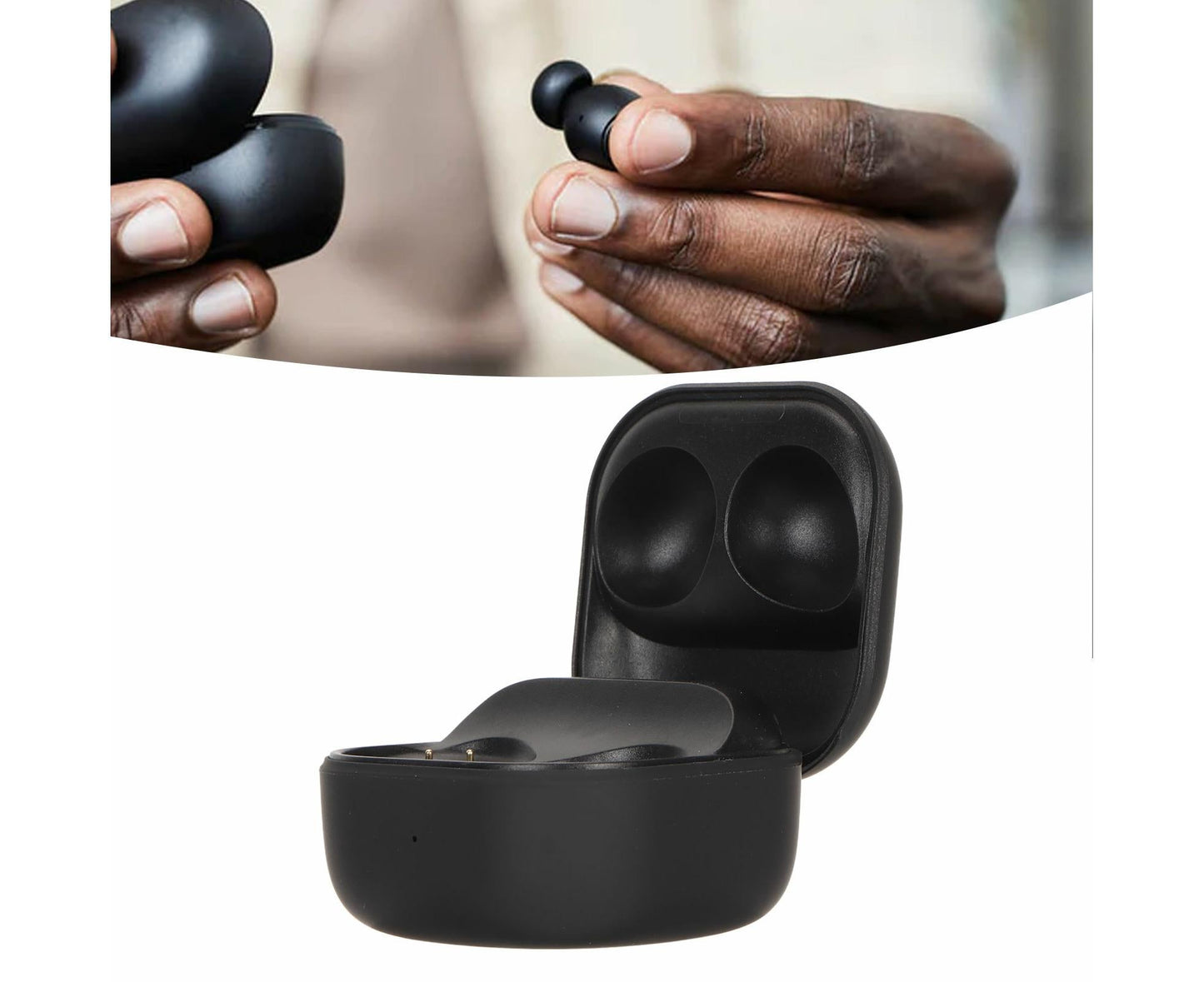 Earbuds Charging Case 600mAh Replacement Bluetooth Earphone Charger for Galaxy Buds2 Pro SM R510 Black V1263-JX-2780