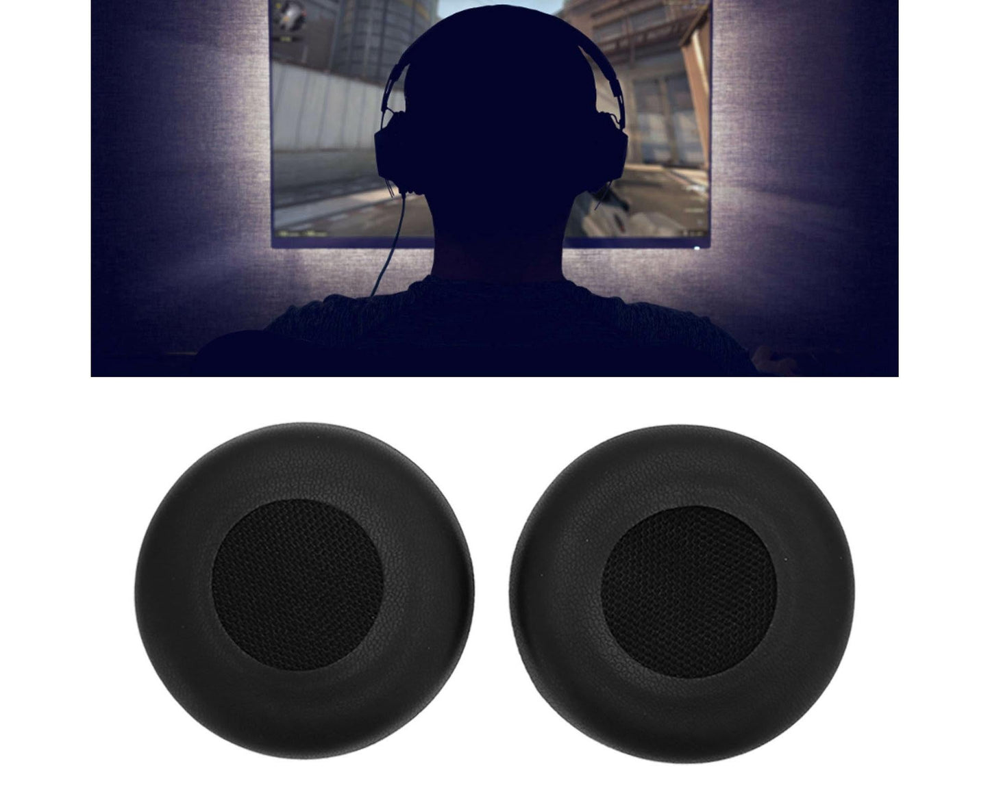 Replacement Earpads Professional Protein Leather Headphone Ear Cushions for Jabra Evolve 20 20se 30 30II 40 V1263-JX-2787