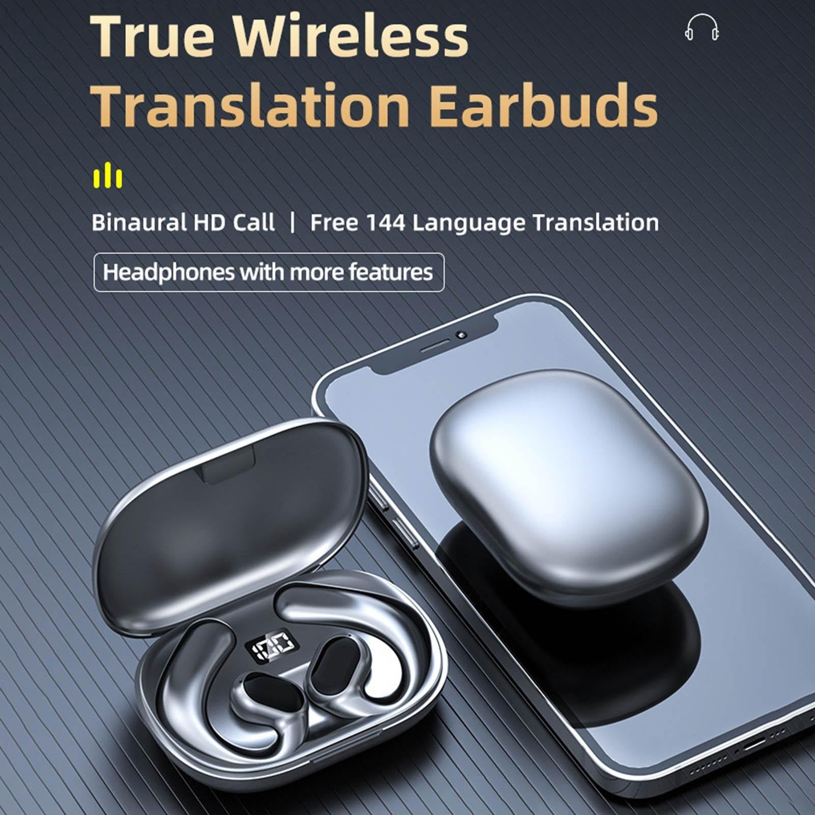 Language Translator Earbuds Multifunction Noise Reduction 144 Kinds Languages Real Time Translation Headphone V1263-JX-2797