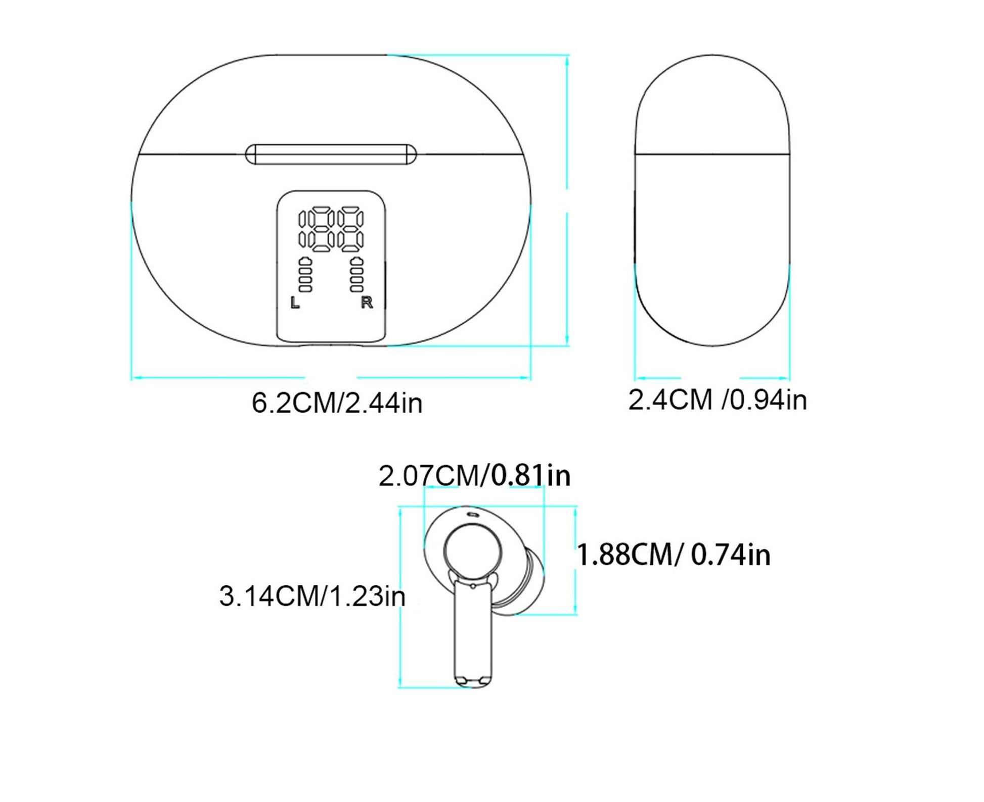 Translator Earbuds Real-Time Language Headphones with BT Connectivity Translation in Over 100 Languages V1263-JX-2799