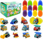12Pcs Easter Eggs with Mini Pull-Back Cars, Stuffed Easter Eggs, for Boys and Girls V1263-JX-2804