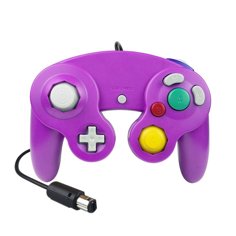 Wired Game Controller for NGC Console - Classic Design,Compatible with GameCube,Vibration Feature - Purple V1263-JX-2809
